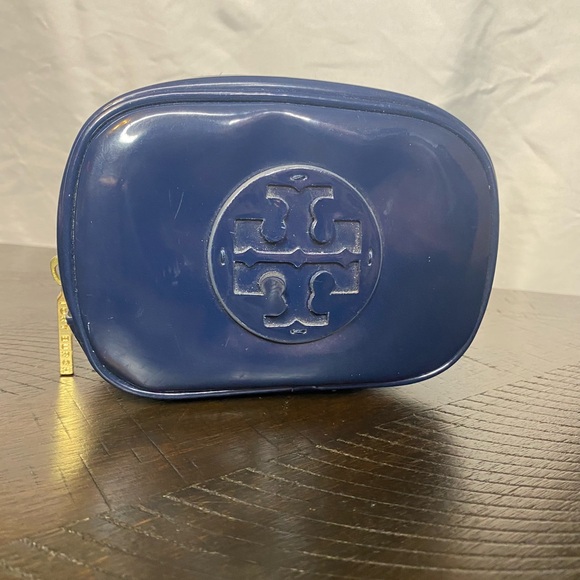 Tory Burch Glossy Blue Pouch - Picture 6 of 6